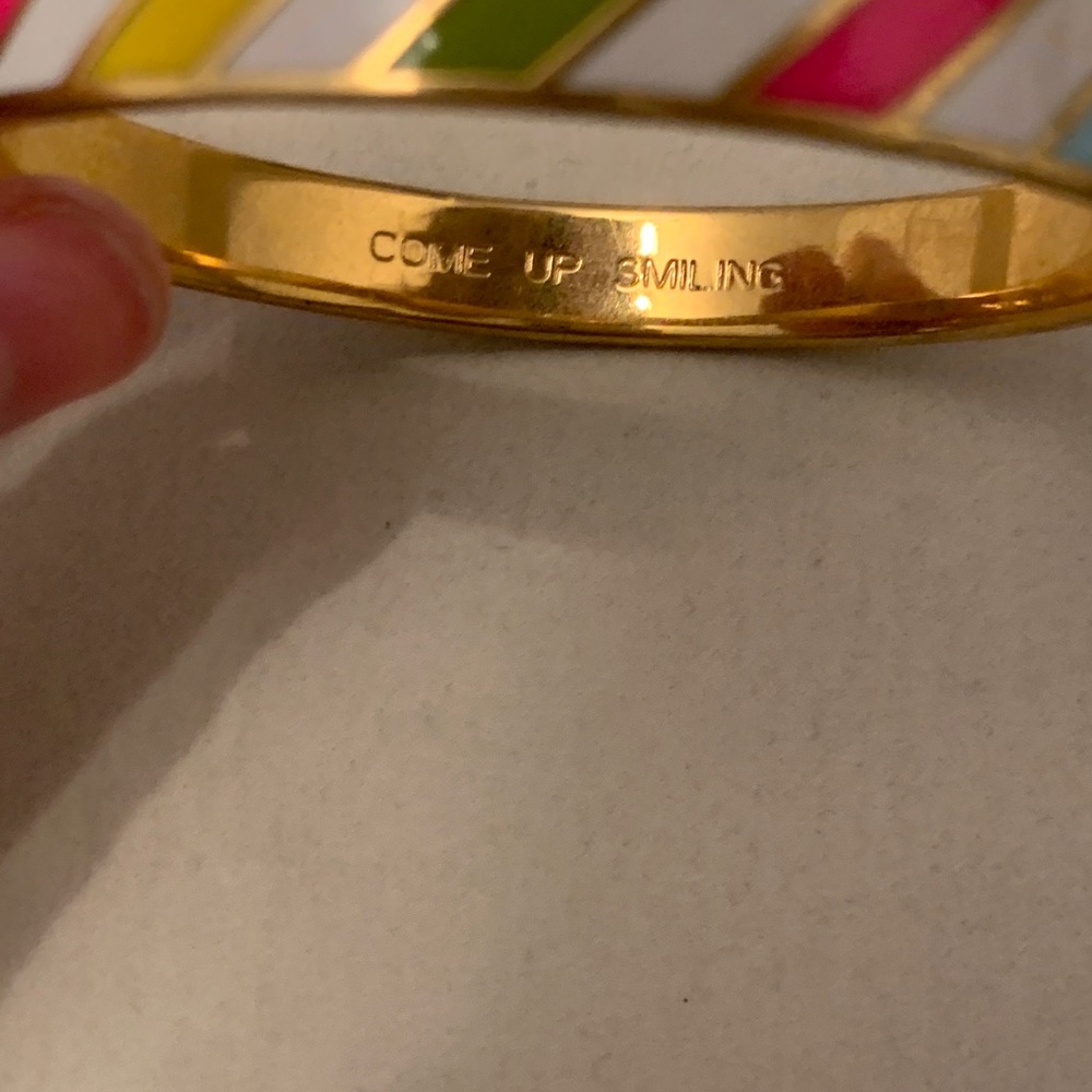 Kate Spade Bracelet gold & striped Come Up Smiling - Picture 3 of 3